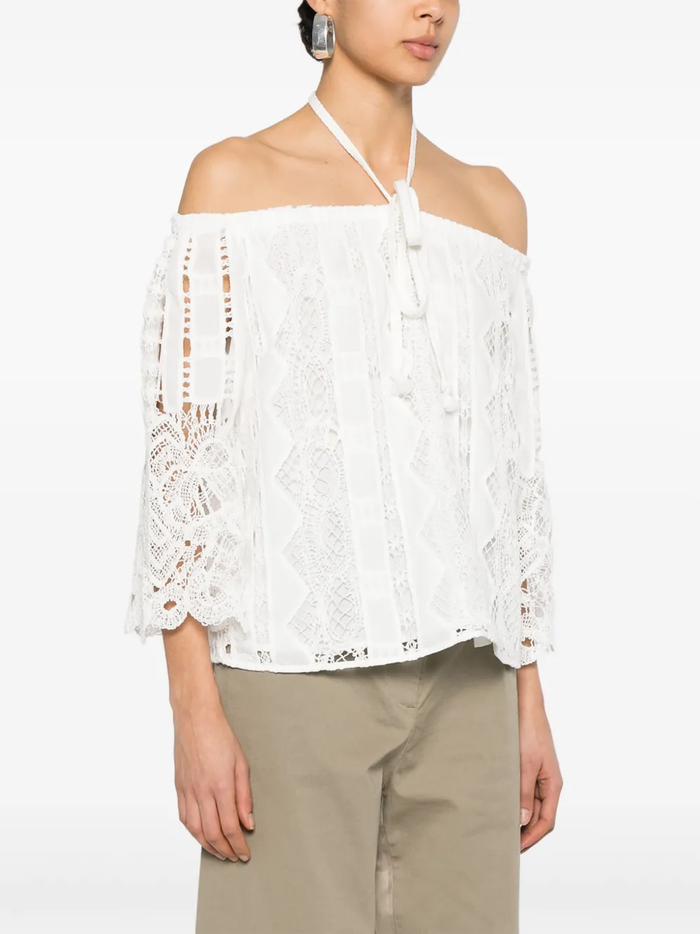 PINKO Off-shoulder blouse Wit