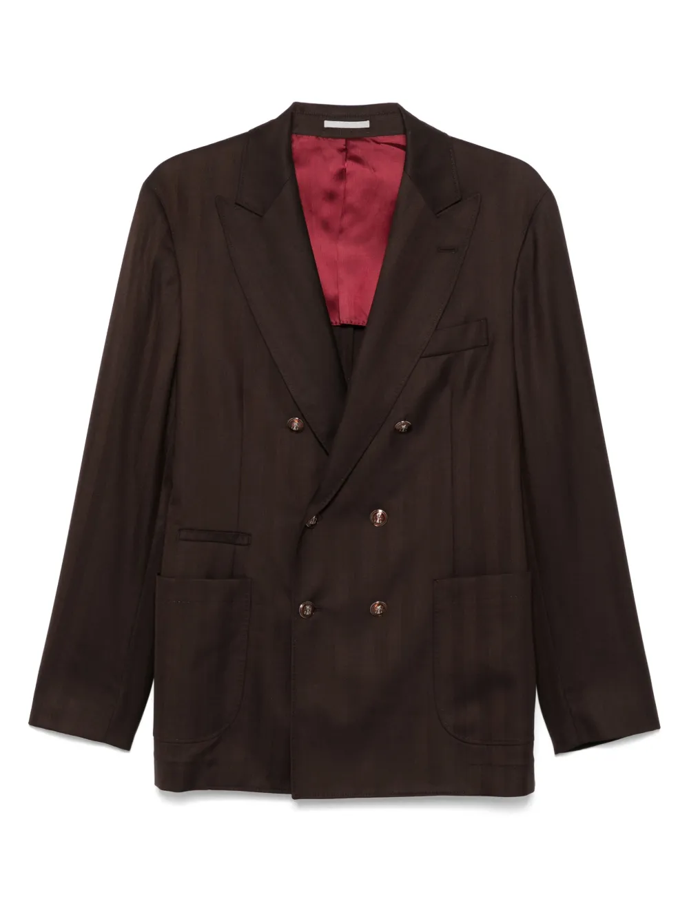Brunello Cucinelli Blazer van scheerwol Bruin