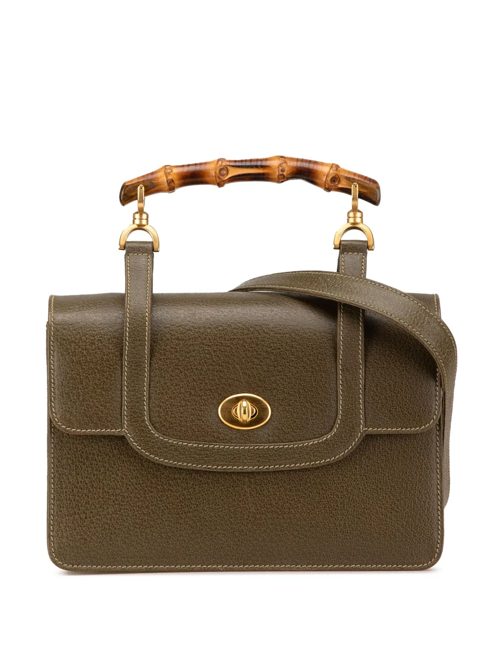 Gucci Pre-Owned 20th Century レザー バンブー サッチェルバッグ - ブラウン Gucci Pre-Owned 20th Century レザー バンブー サッチェルバッグ - ブラウン