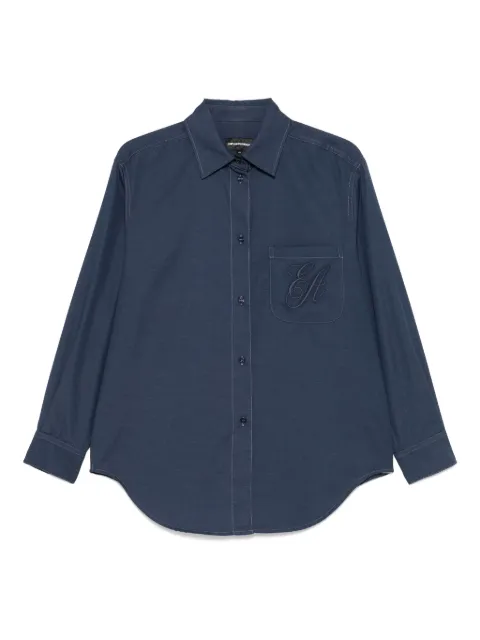 Emporio Armani logo-embroidered shirt