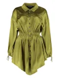Retrofete satin button-up mini dress - Green