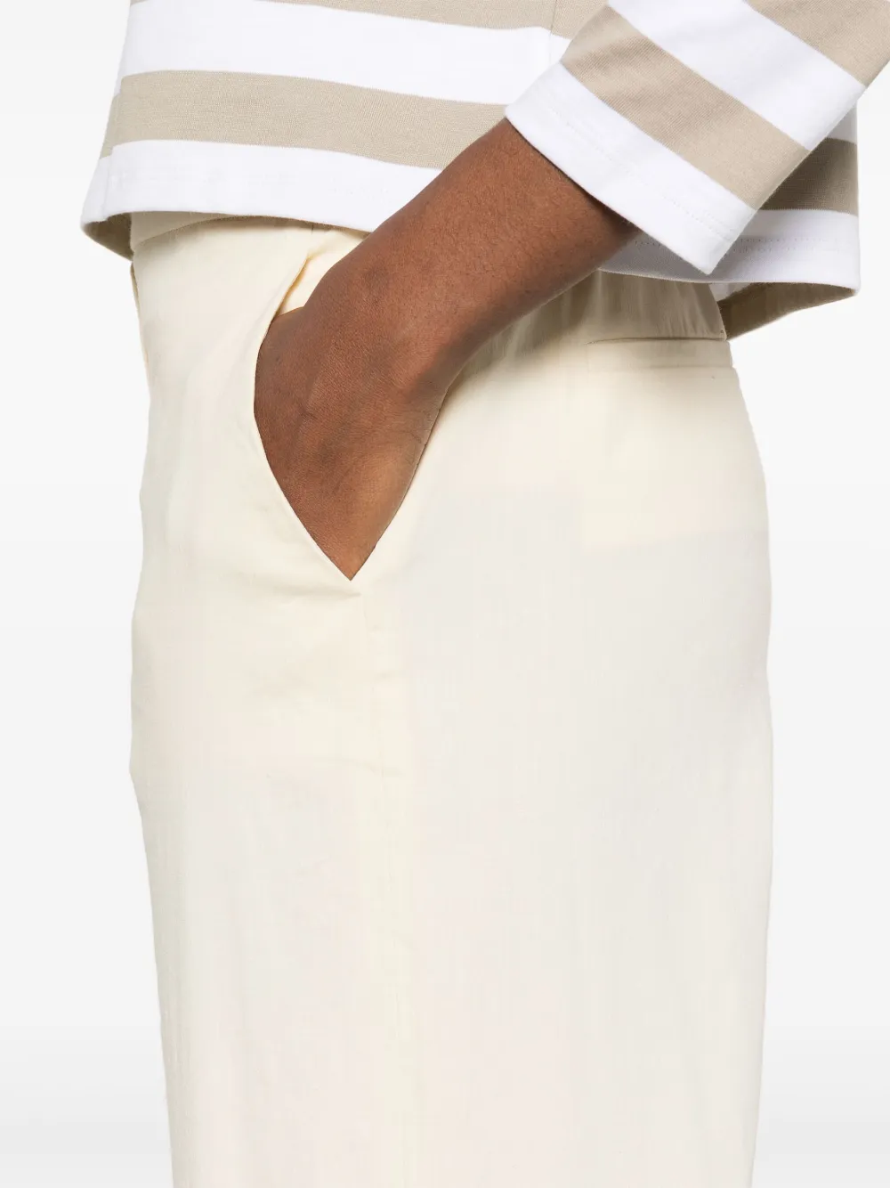 Theory Straight broek Beige