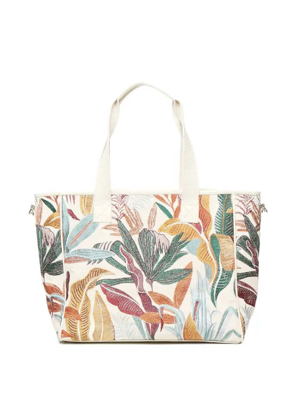 【V° 73】クラリッサ トートバッグ V°73 Clarissa Embroidered Tote Bag | Neutrals | FARFETCH TW