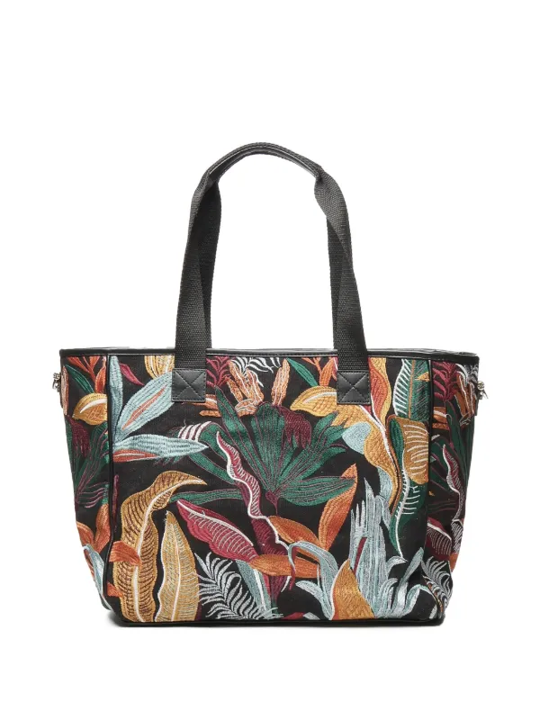 【V° 73】クラリッサ トートバッグ V°73 Clarissa Embroidered Tote Bag In Black - 11% Off