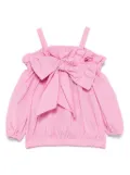 Miss Grant Kids bow-appliqué blouse - Pink