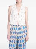 HOLY CAFTAN Vivi Sangallo vest - White