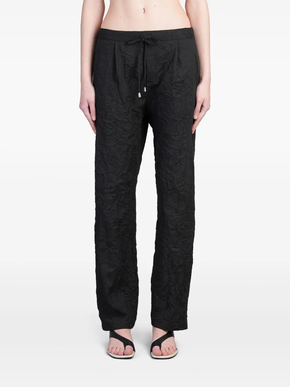 HOLY CAFTAN crinkled trousers | Black | Image 1