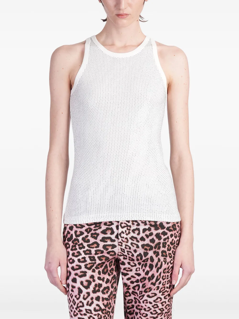 A Paper Kid Tanktop verfraaid met stras Wit