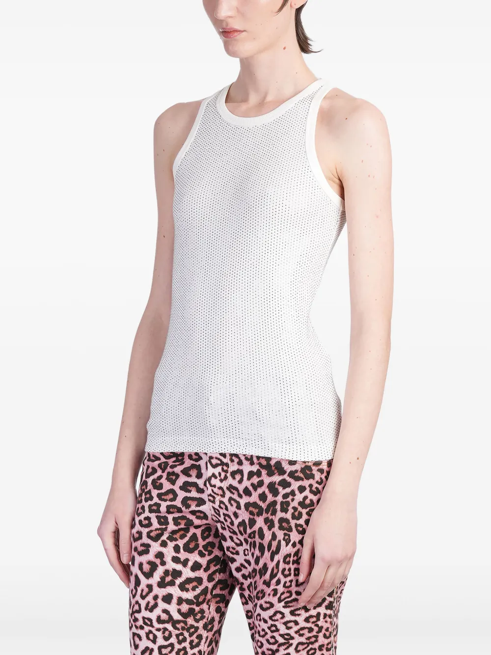 A Paper Kid Tanktop verfraaid met stras Wit