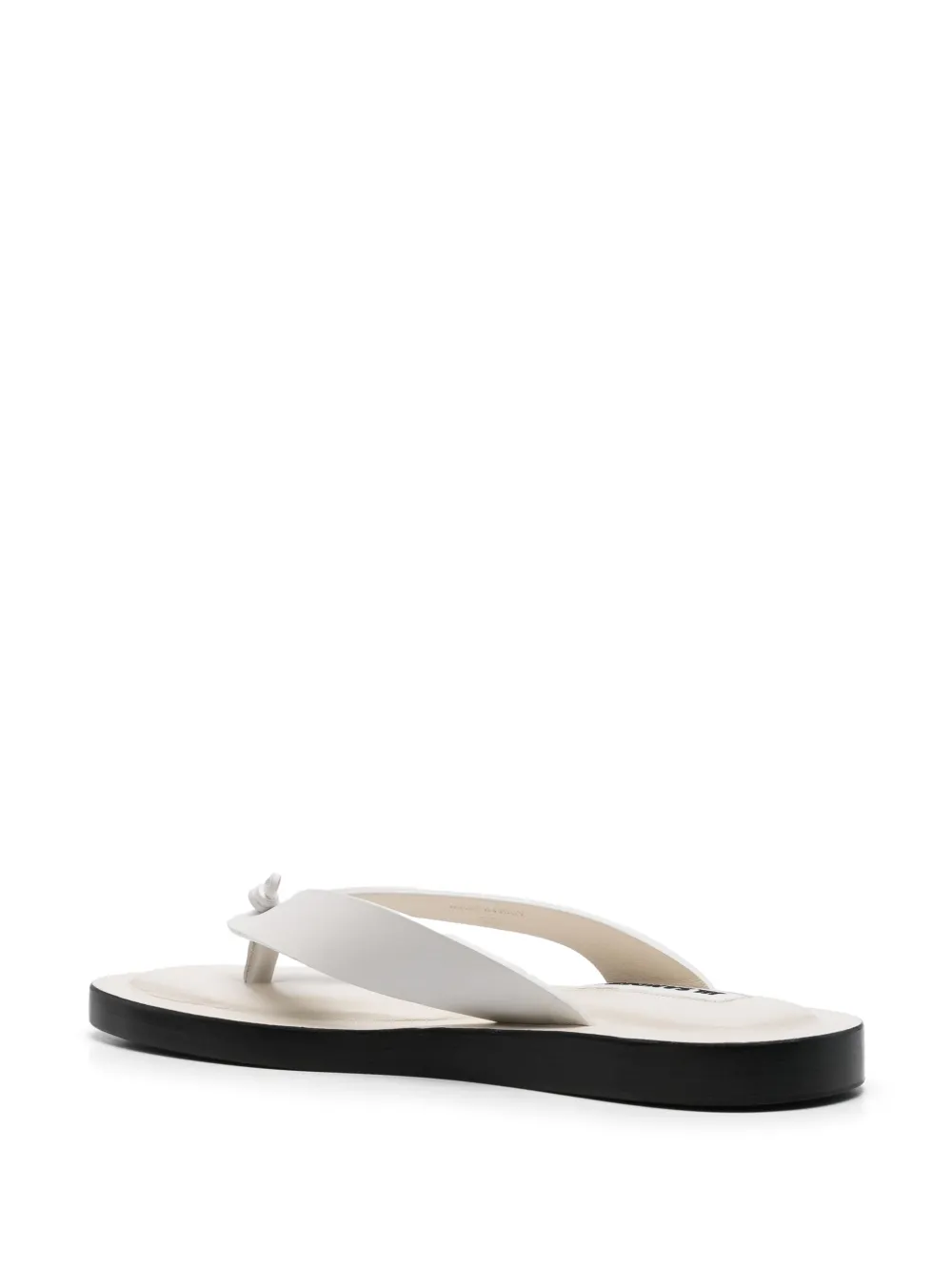 Jil Sander leather slides White