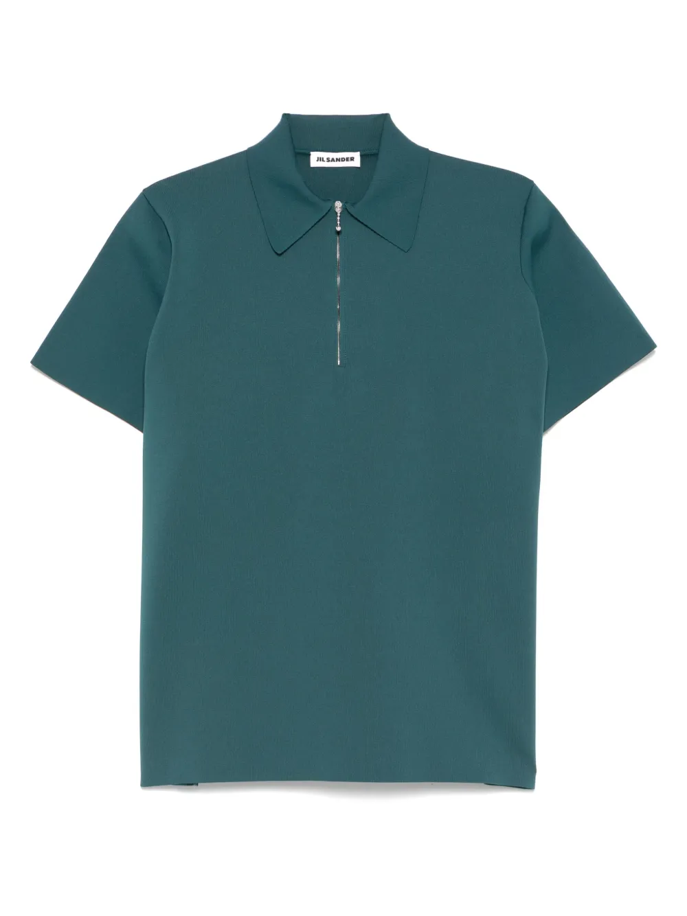 Shop Jil Sander Ribbed Polo Top In Grün