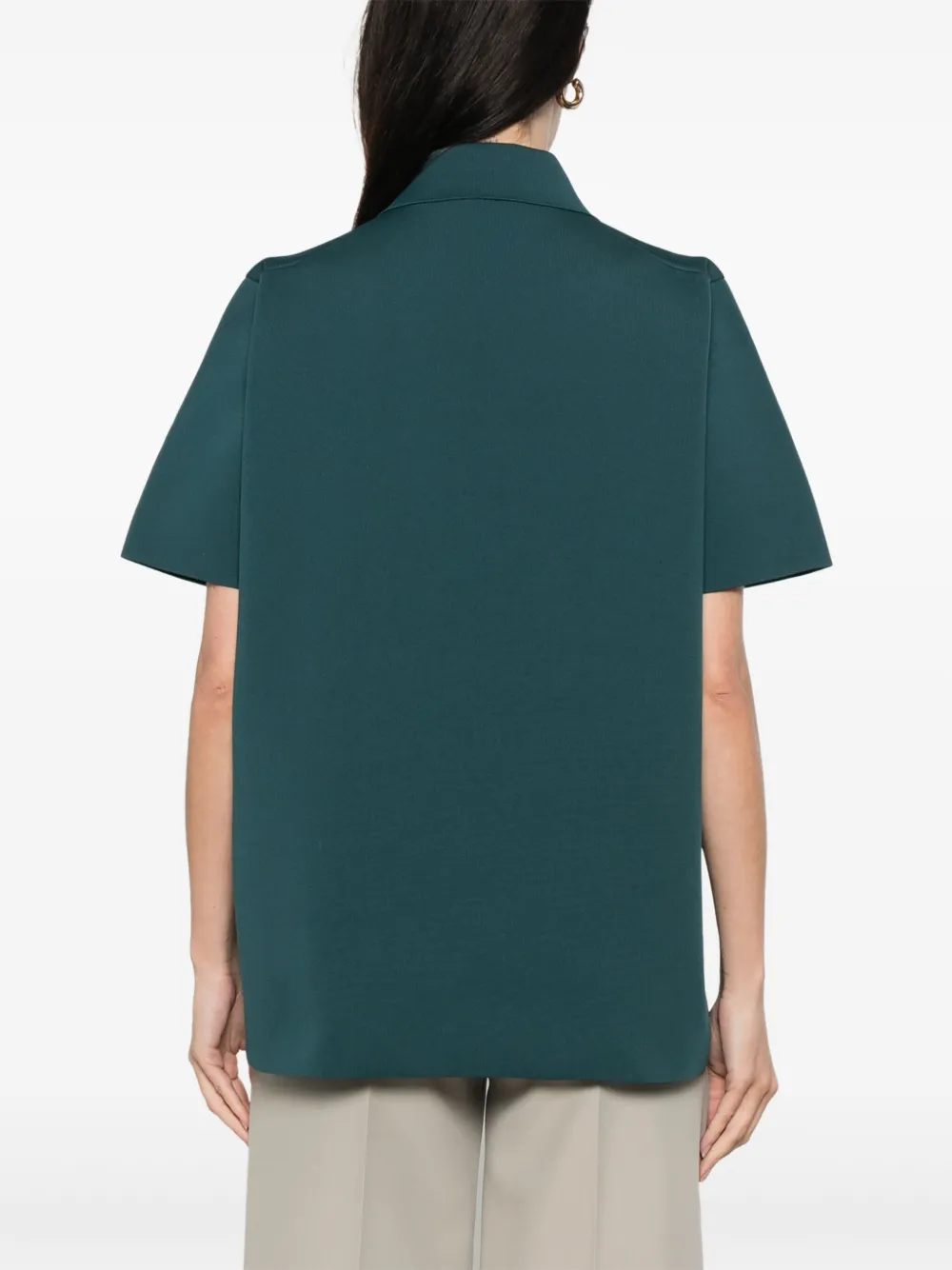 Shop Jil Sander Ribbed Polo Top In Grün
