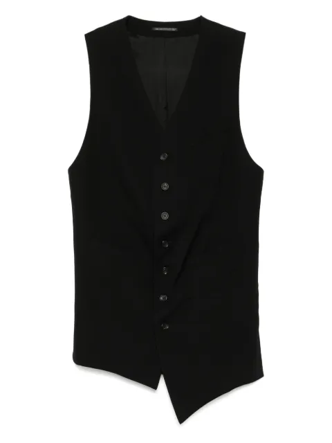 Yohji Yamamoto asymmetric wool waistcoat
