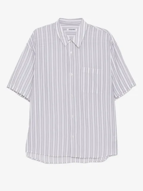 Attachment striped shirt
