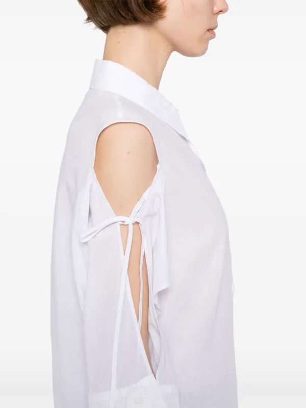 Yohji Yamamoto asymmetrical-shoulder Shirt | White | FARFETCH Yohji Yamamoto asymmetrical-shoulder Shirt | White | FARFETCH
