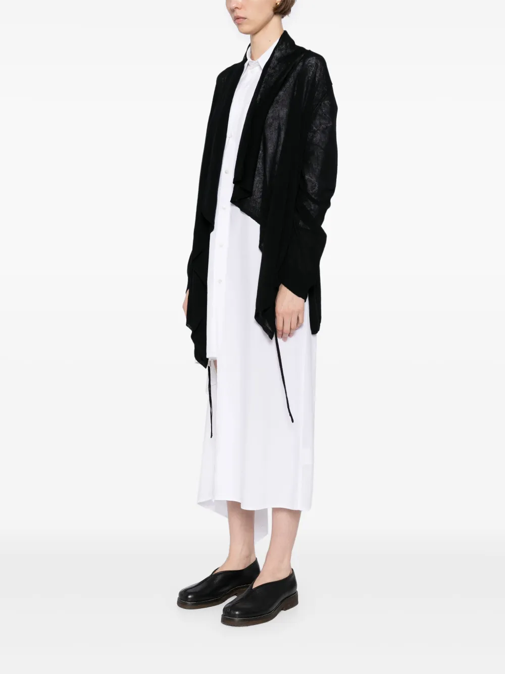 Yohji Yamamoto Vest met trekkoord Zwart
