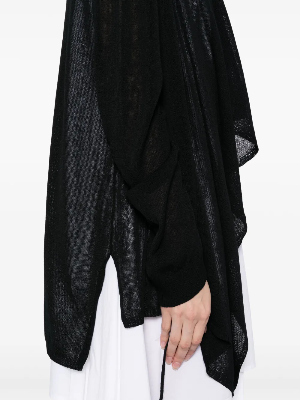 Yohji Yamamoto Vest met trekkoord Zwart