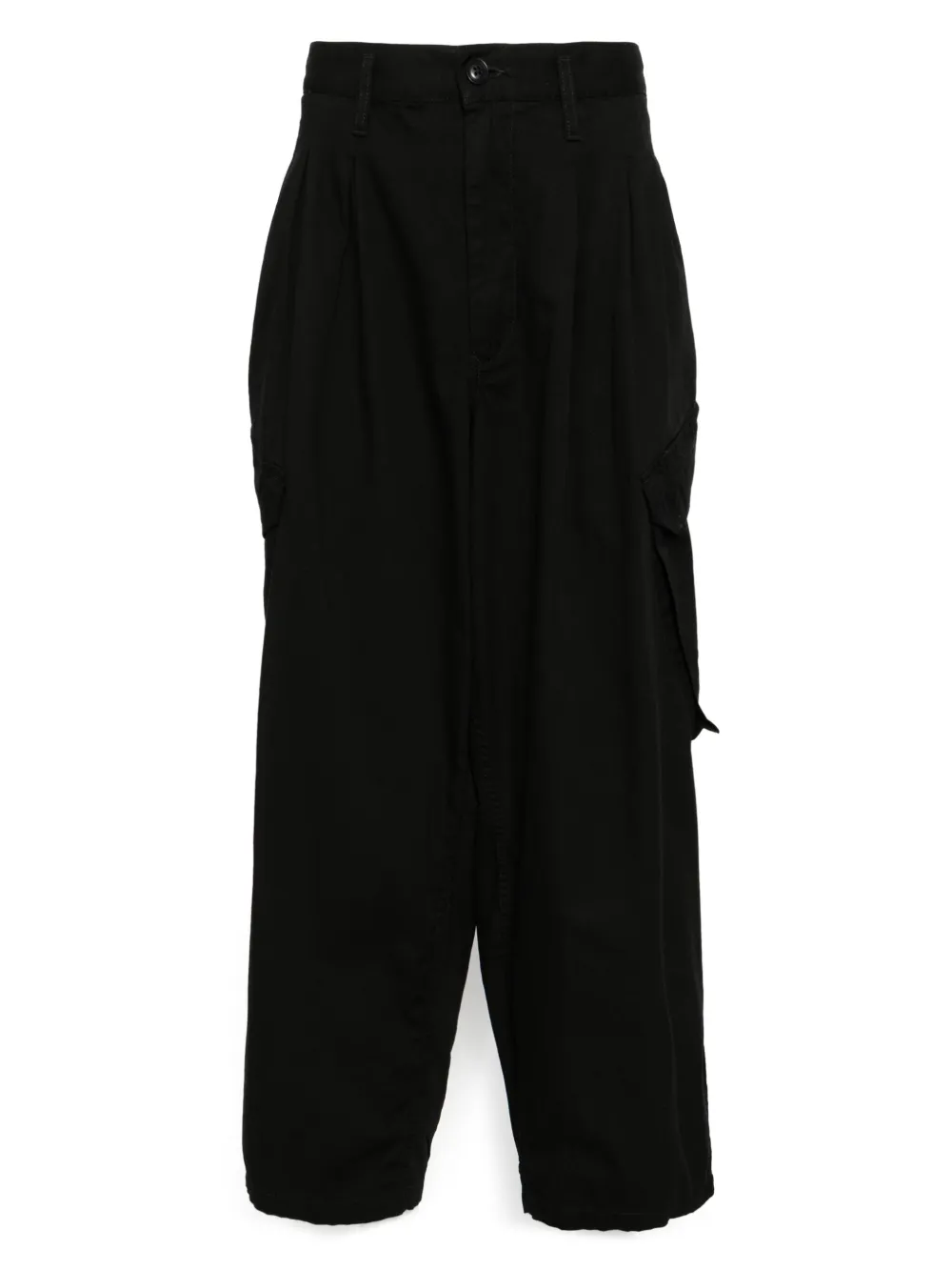 Yohji Yamamoto tucked trousers | Black | Image 1