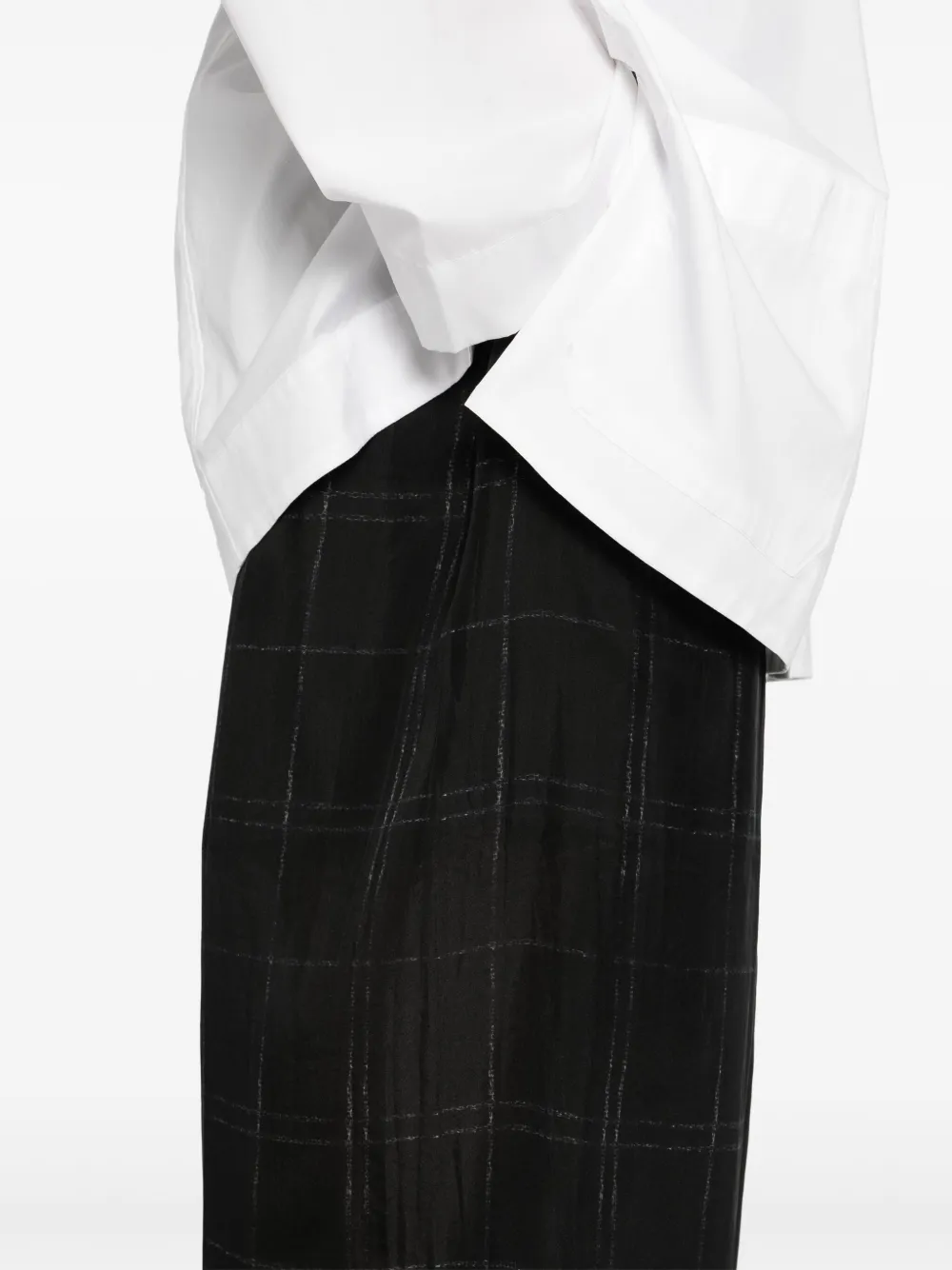 Yohji Yamamoto Geruite plooibroek Zwart