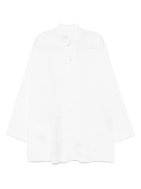 Yohji Yamamoto camisa con cuello alzado