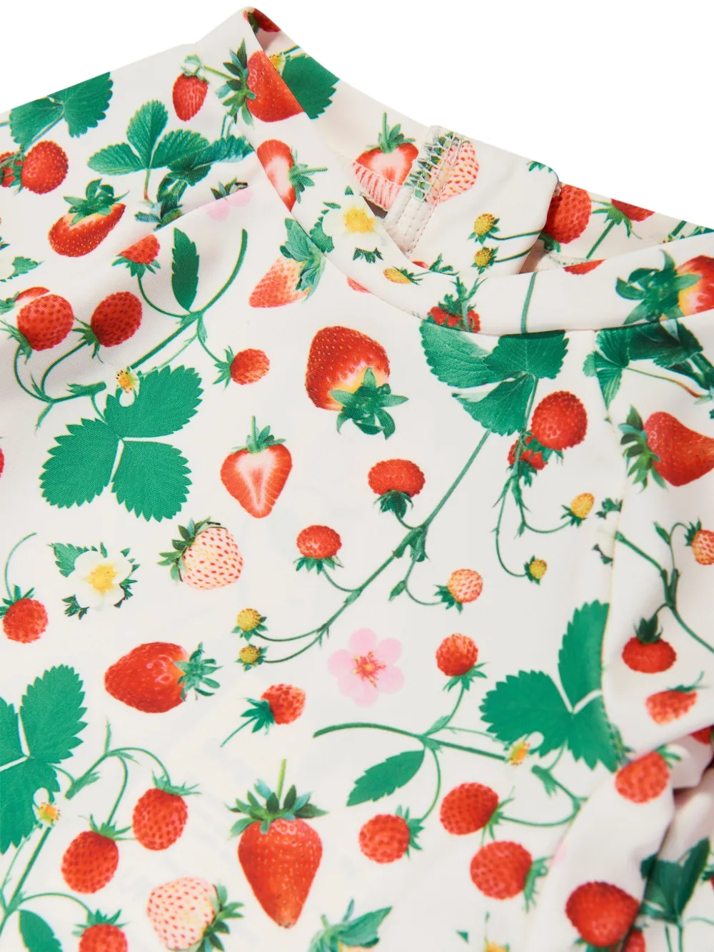 Molo Badpak met aardbeiprint Wit