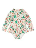 Molo strawberry-print swimsuit - White