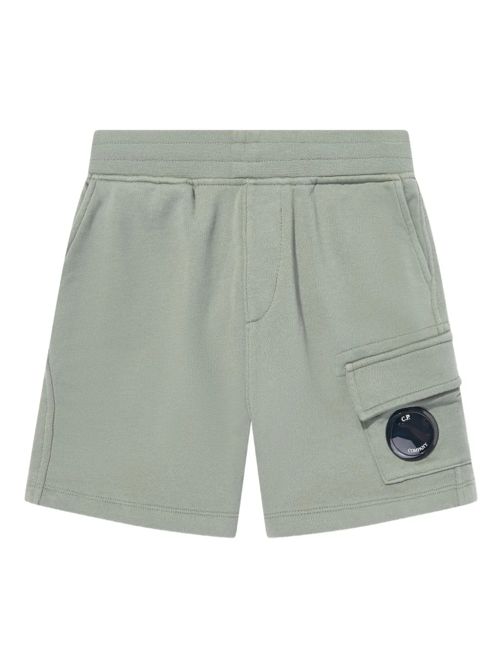 C.P. Company Kids Shorts met logopatch Groen