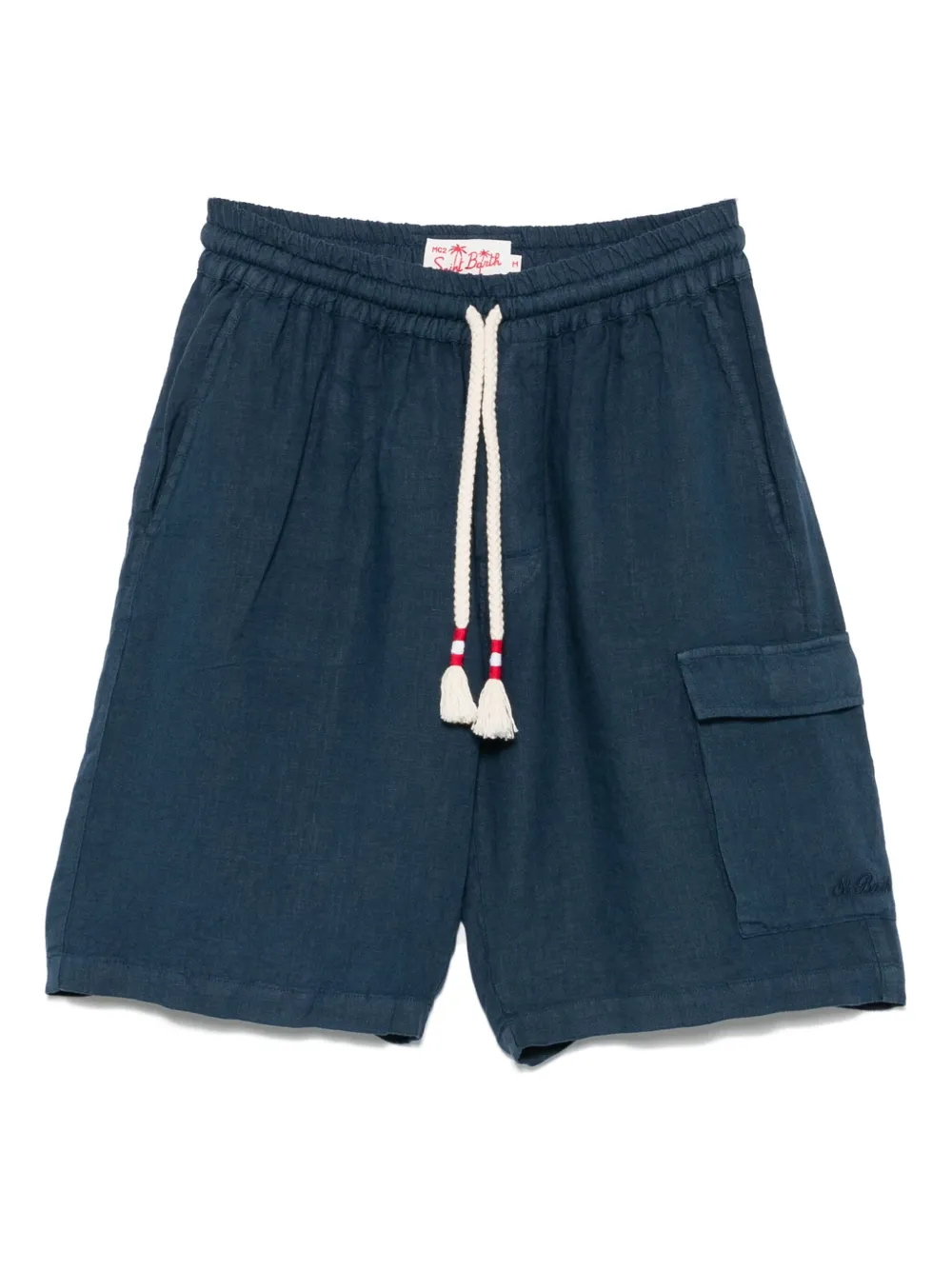 MC2 Saint Barth Marseille ショートパンツ - 00338H 60 LINEN MARINE MC2 Saint Barth Marseille ショートパンツ - 00338H 60 LINEN MARINE