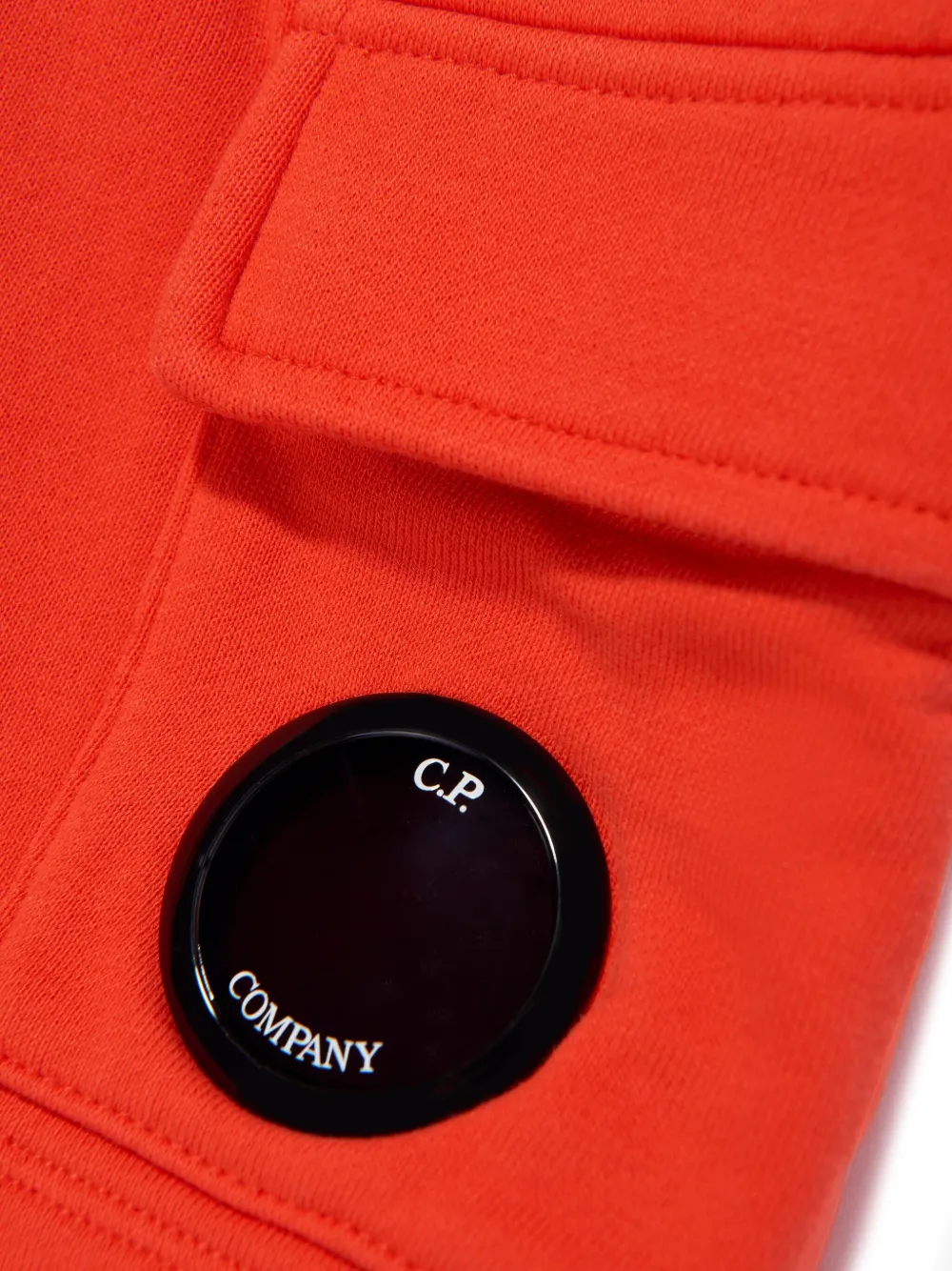 C.P. Company Kids Shorts met logopatch Oranje