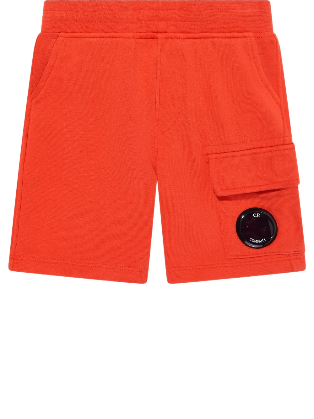 C.p. Company Boys Lens Pocket Shorts In Orange