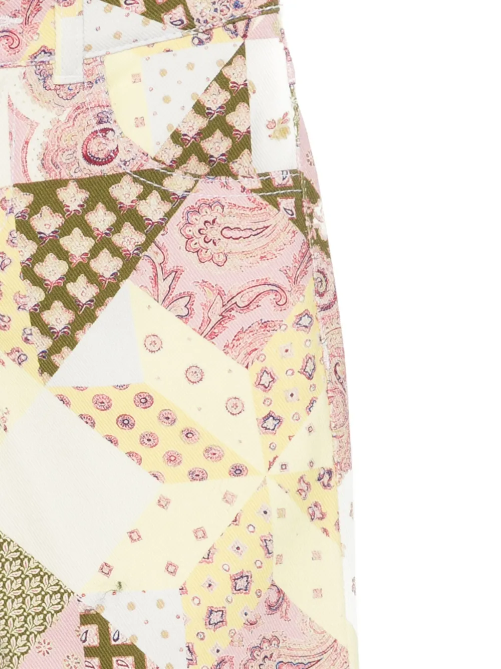 ETRO KIDS Broek met patchwork-print Roze