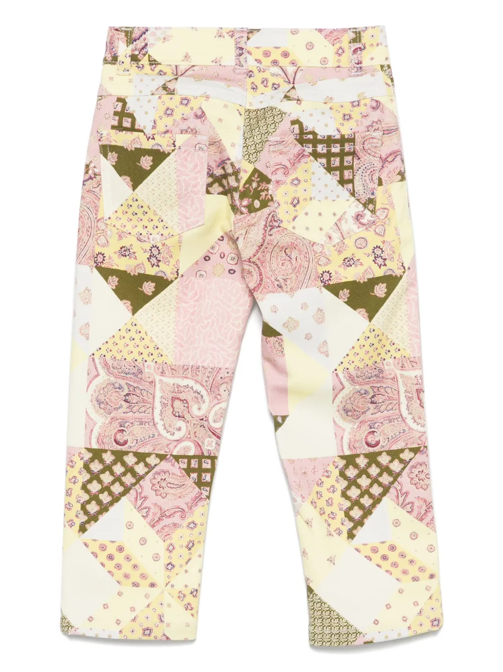 ETRO KIDS Broek met patchwork-print Roze