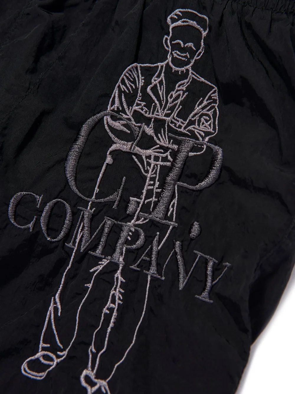 C.P. Company Kids Shorts met geborduurd logo Zwart