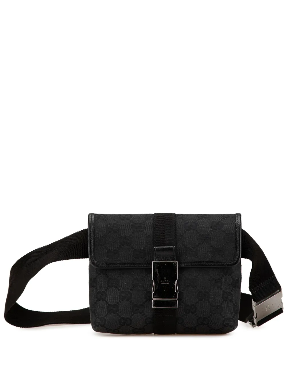 Gucci Pre-Owned 2000-2015 GGキャンバス ベルトバッグ - ブラック Gucci Pre-Owned 2000-2015 GGキャンバス ベルトバッグ - ブラック