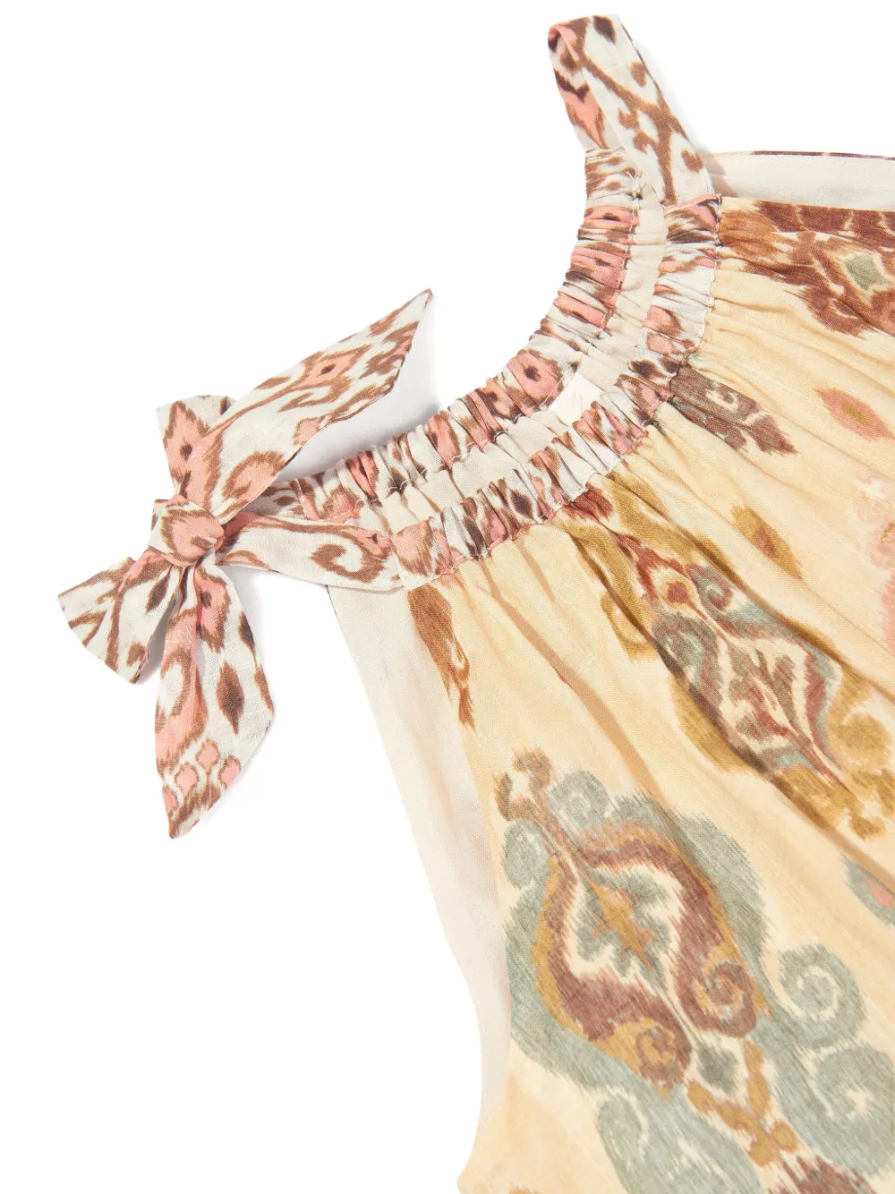 ZIMMERMANN Kids Gelaagde halterjurk Beige