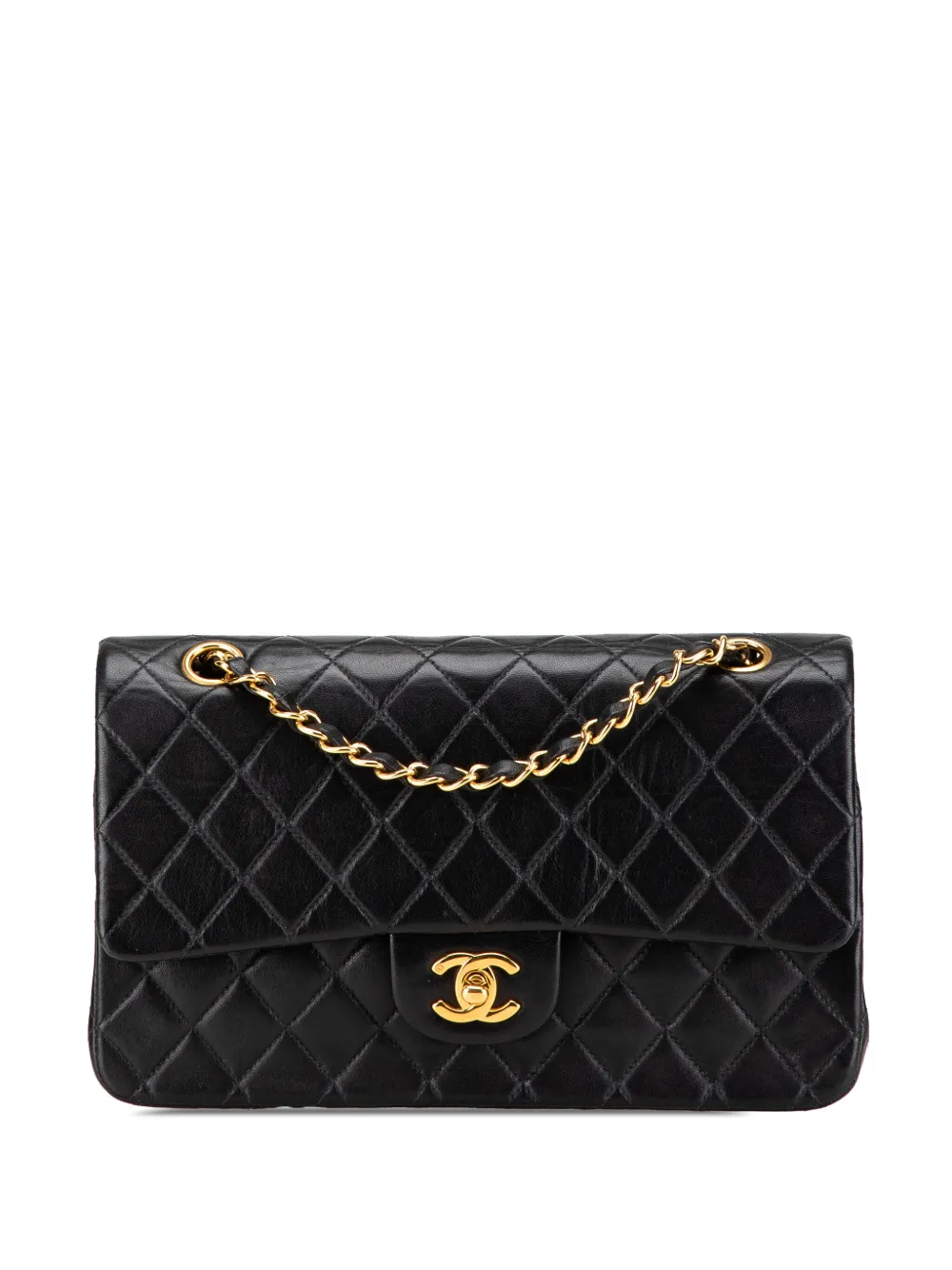CHANEL Pre-Owned 2002-2003 Medium Classic Lambskin Double Flap shoulder bag | Black | Image 1
