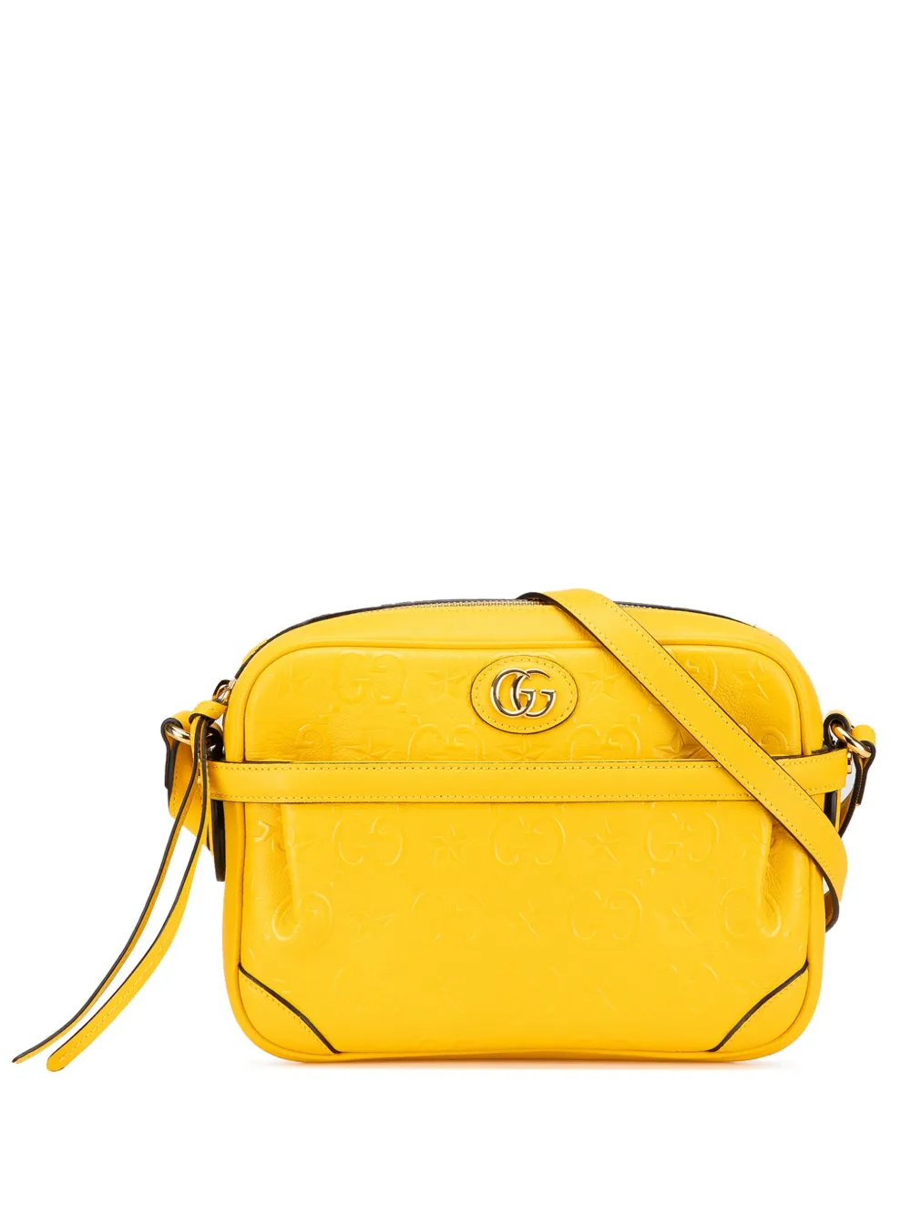 Gucci Pre-Owned 2016-2025 GGスター エンボスレザー ショルダーバッグ - イエロー Gucci Pre-Owned 2016-2025 GGスター エンボスレザー ショルダーバッグ - イエロー