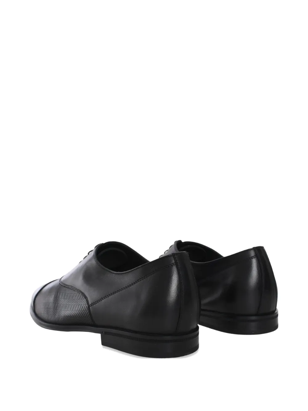Doucal's High-shine Black Oxford Shoes With Lace-up Fastening In Black