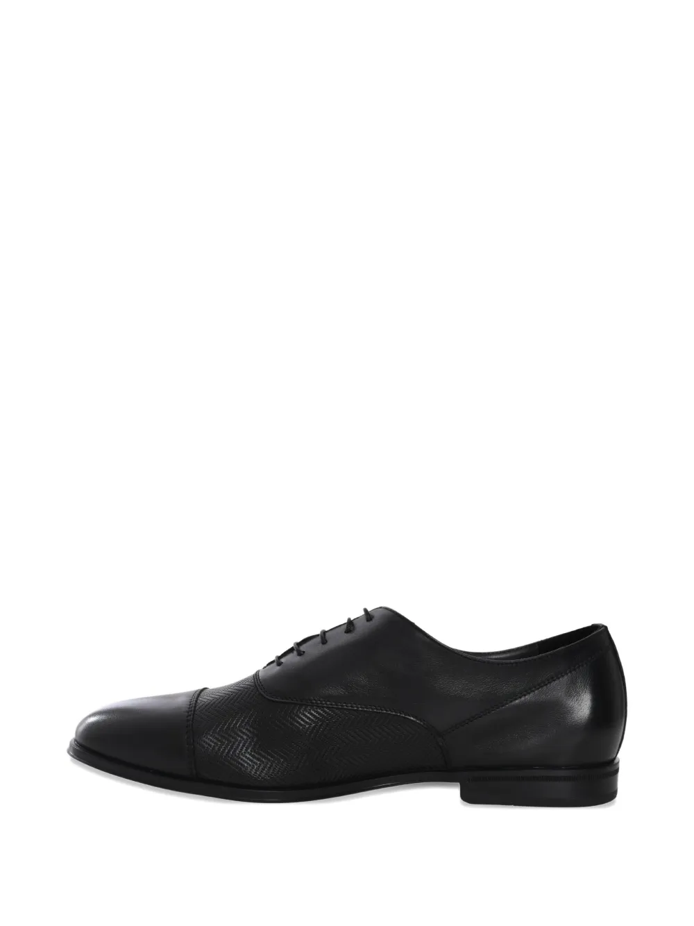 Doucal's High-shine Black Oxford Shoes With Lace-up Fastening In Black
