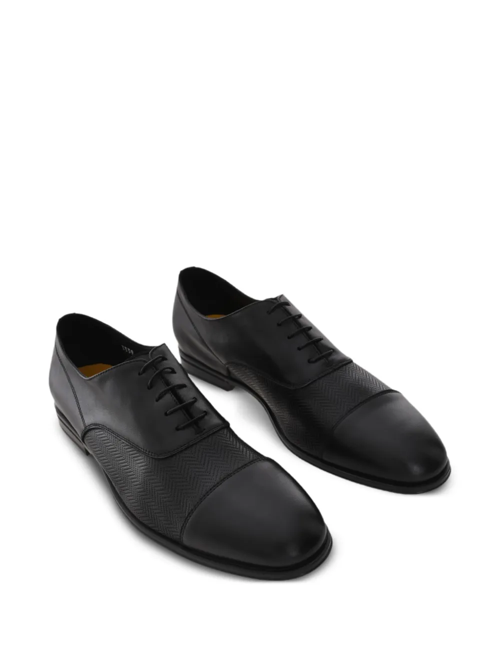 Doucal's leather oxford shoes Black