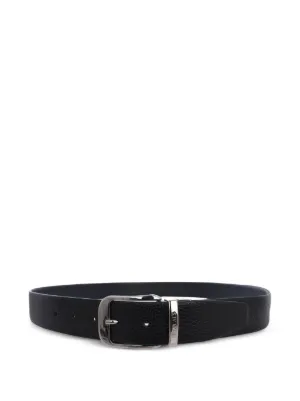 D4.0 double-strap Leather Belt | Black | FARFETCH JO