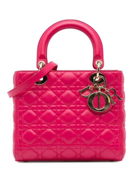 Christian Dior Pre-Owned 2014 Medium Lambskin Cannage Lady Dior satchel