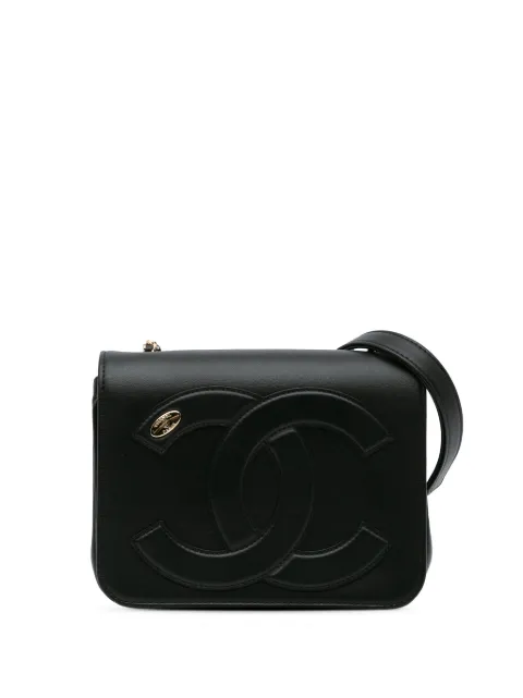 CHANEL Pre-Owned 2019 램스킨 CC 마니아 플랩 크로스 백