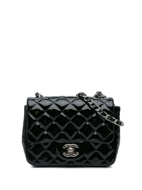 CHANEL Pre-Owned 2013-2014 Mini Square Classic Patent Single Flap crossbody bag