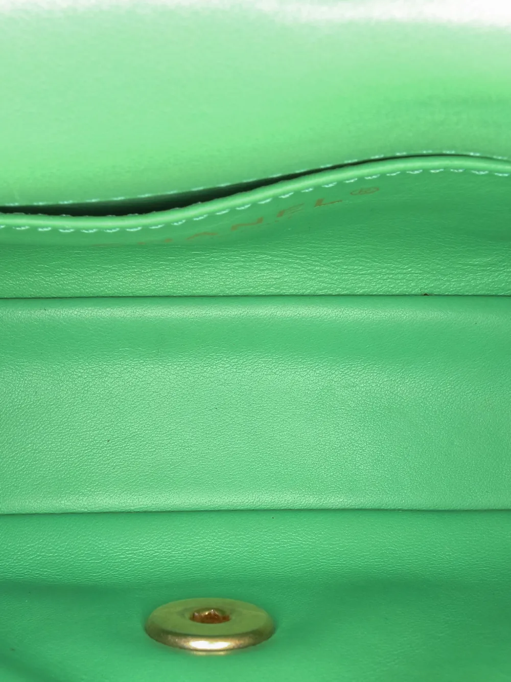 Pre-owned Chanel 2021 Small Quilted Lambskin Chain Is More Flap Satchel In Green