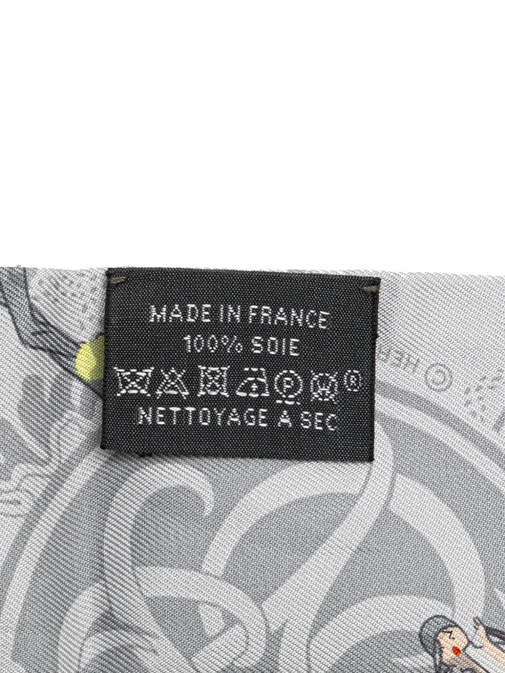 Pre-owned Hermes 1990-2024 Ex-libris Les Parisiennes Twilly Silk Scarf Scarves In 灰色