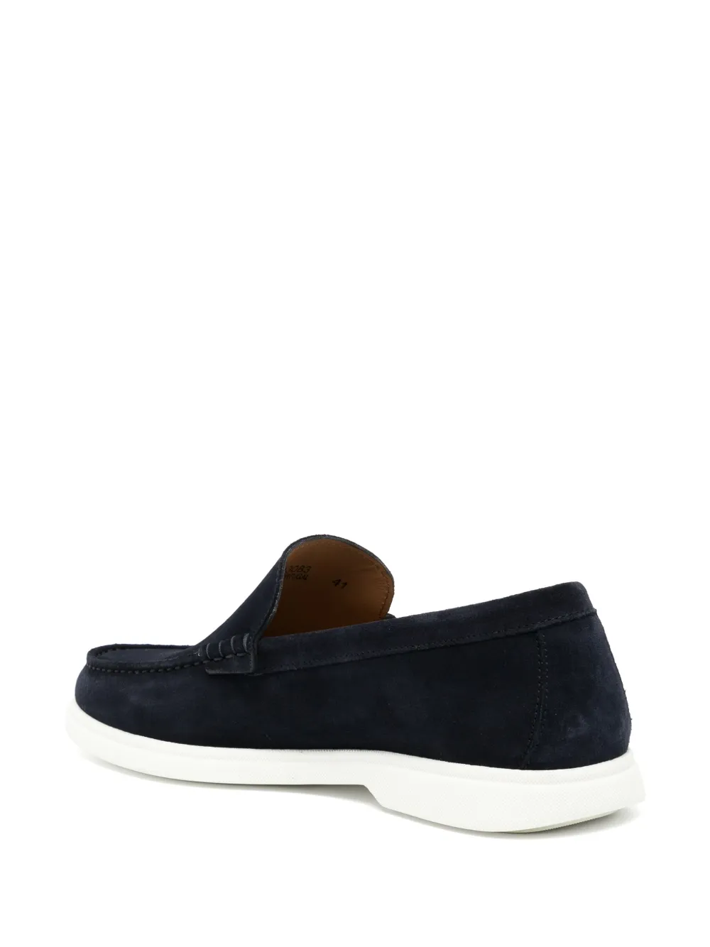 BOSS Suède loafers Blauw