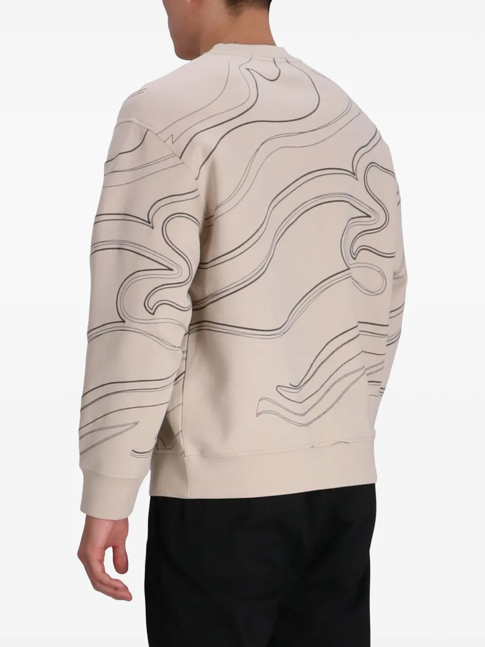 Emporio Armani Sweater met ronde hals Beige
