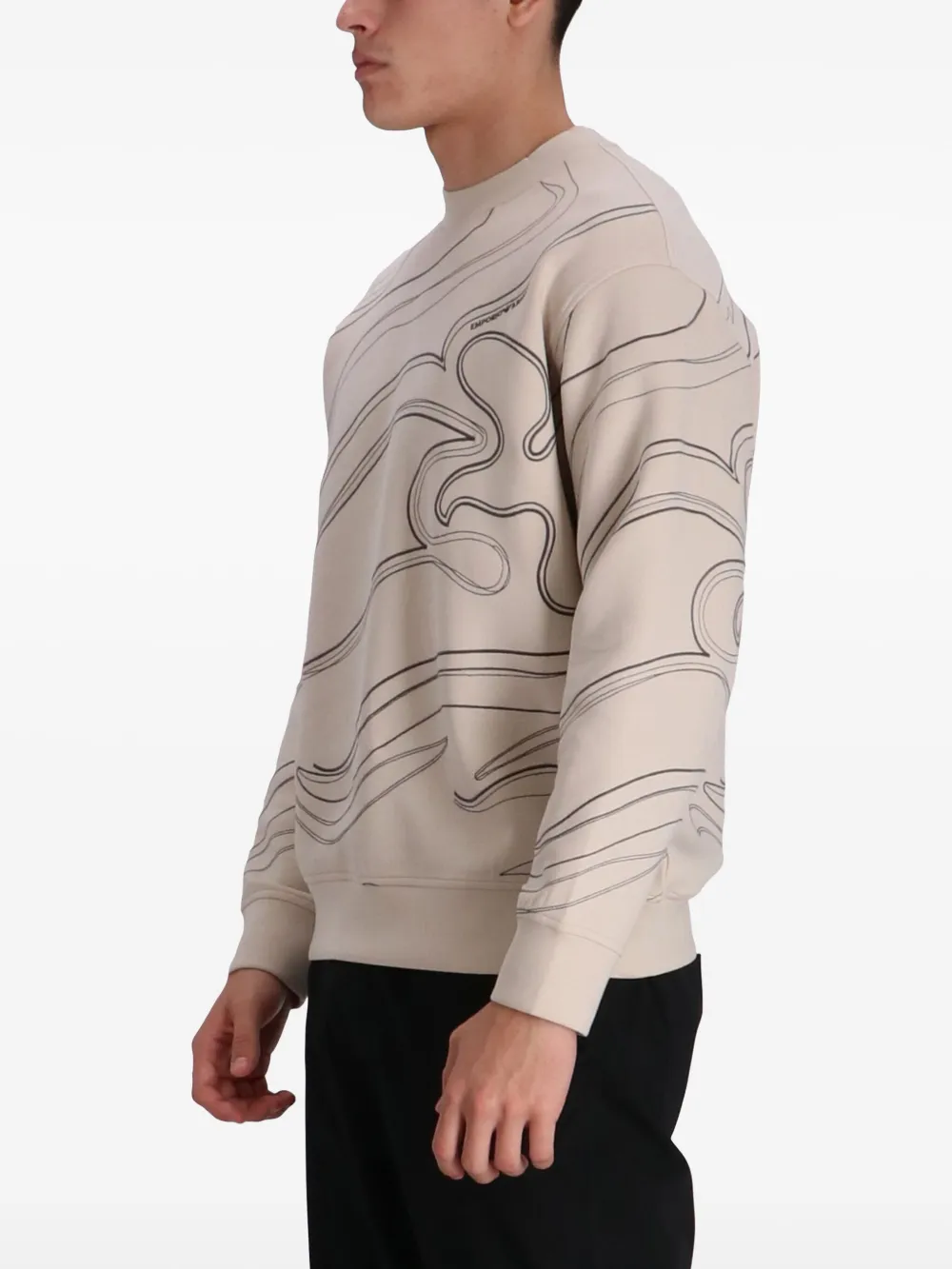Emporio Armani Sweater met ronde hals Beige