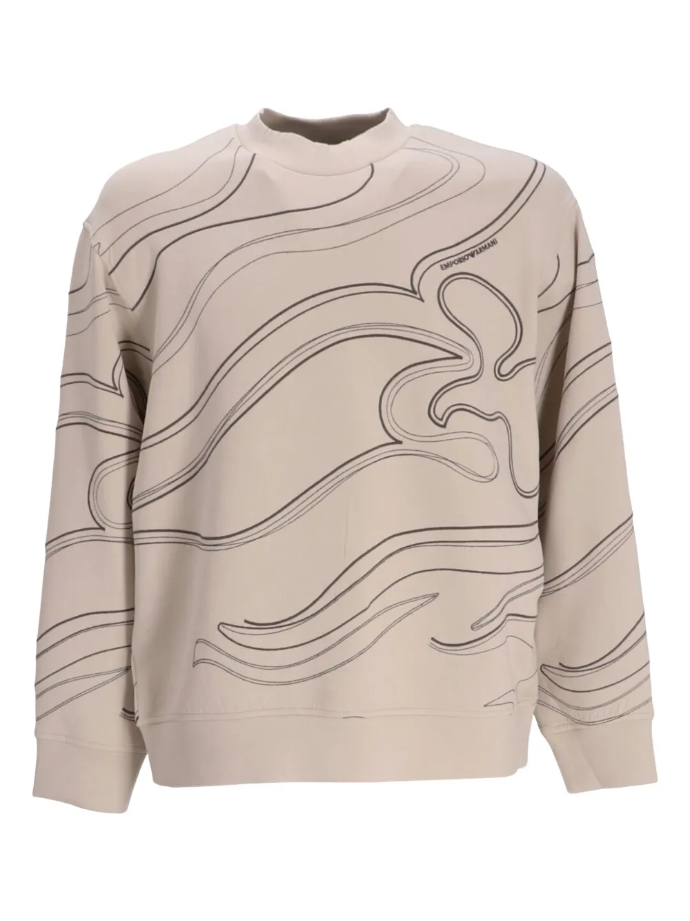 Emporio Armani Sweater met ronde hals Beige